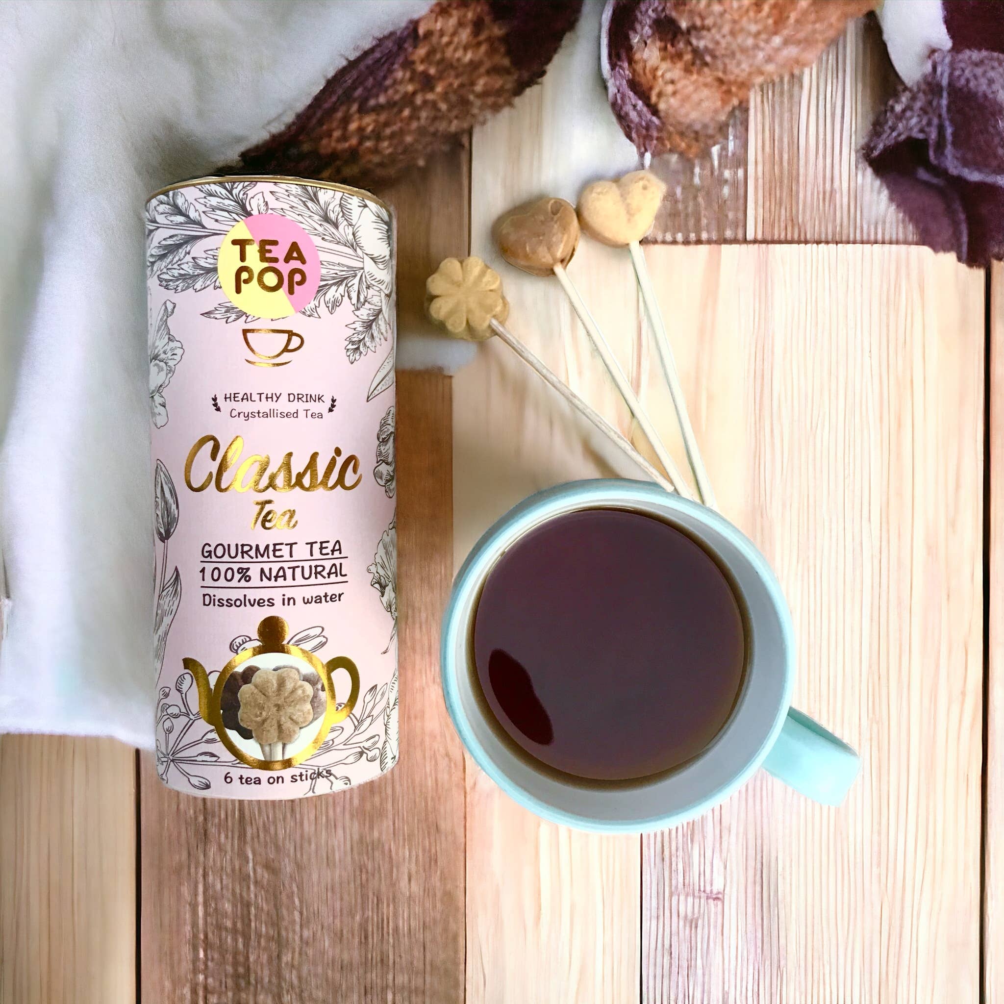 Thé classique sur bâtonnet – infusion gourmande 100 % naturelle cristallisée