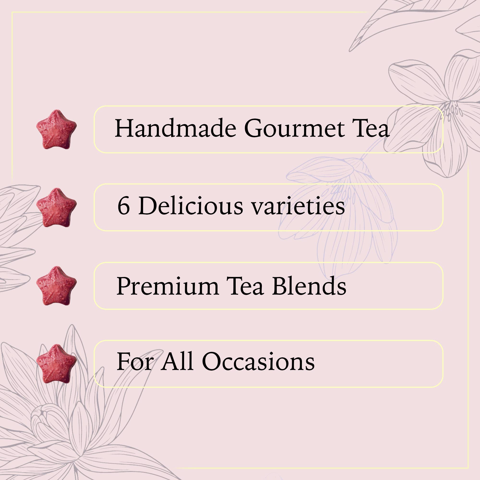 Coffret cadeau Tea-Pop élégant avec 18 Bâtonnets