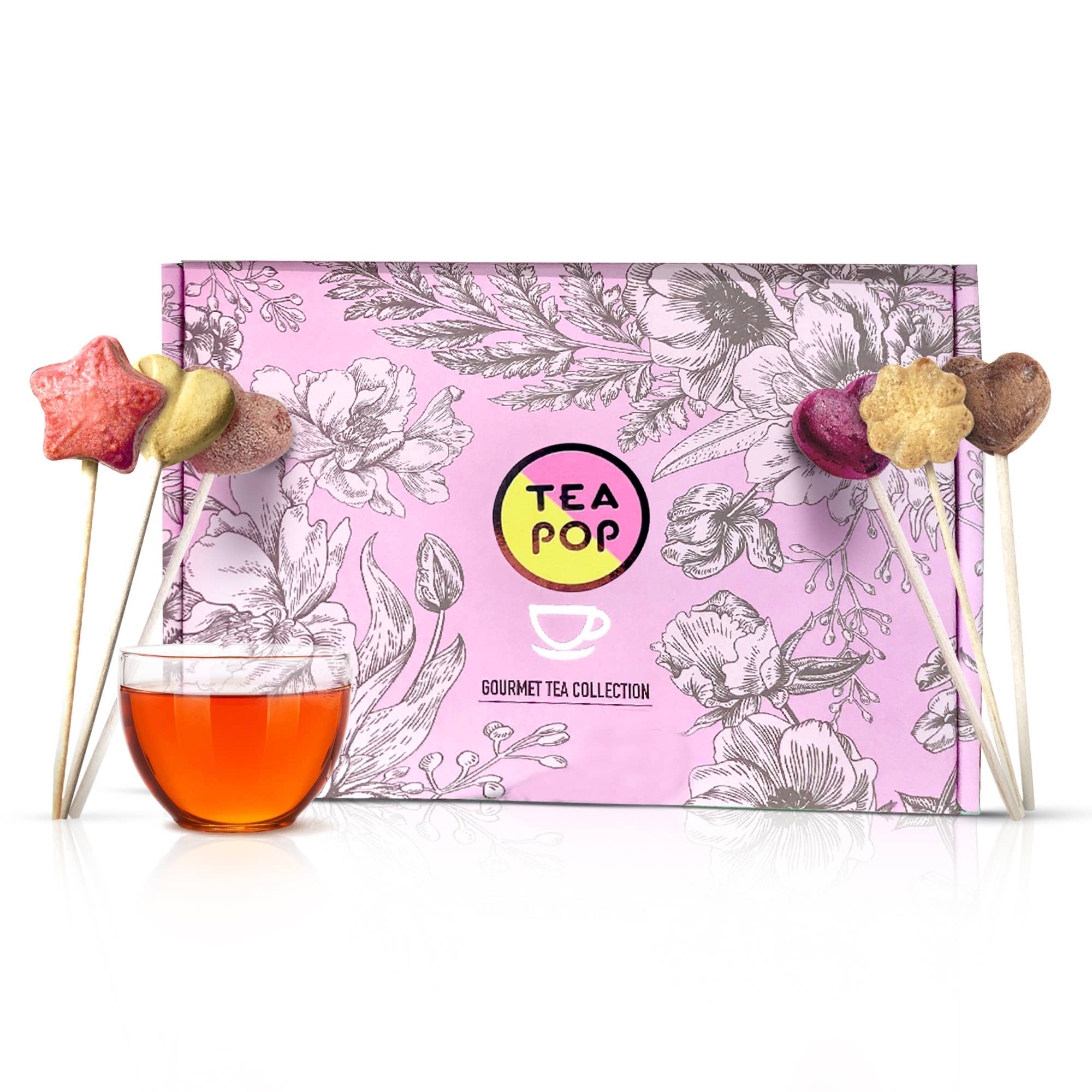 Coffret cadeau Tea-Pop élégant avec 18 Bâtonnets