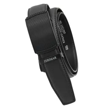 Ceinture hommes en cuir avec boucle - Noir