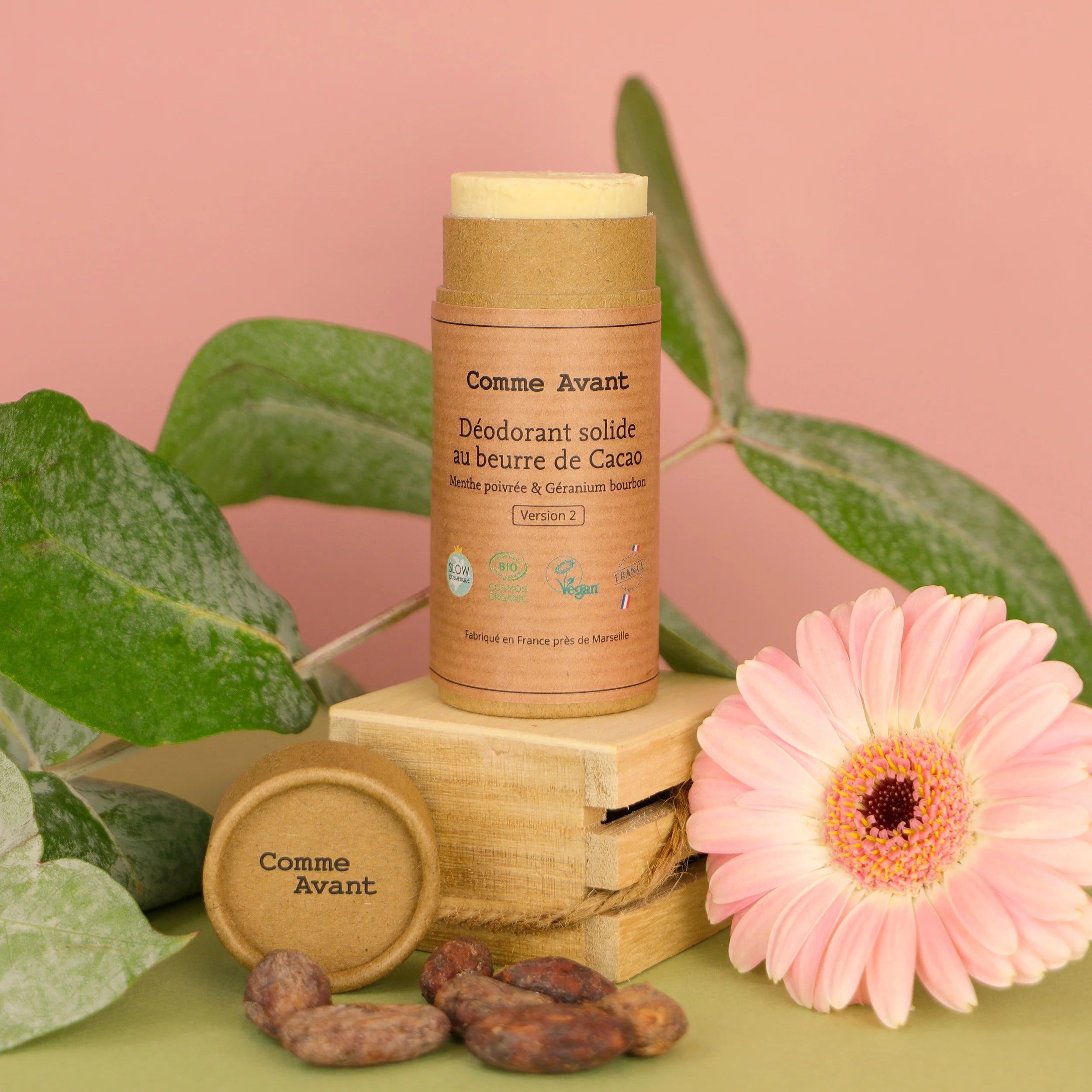 Déodorant solide géranium bourbon & menthe poivrée