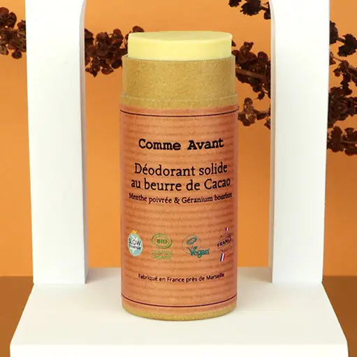 Déodorant solide géranium bourbon & menthe poivrée