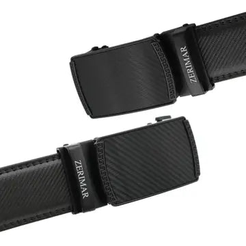 Ceinture hommes en cuir avec boucle - Noir