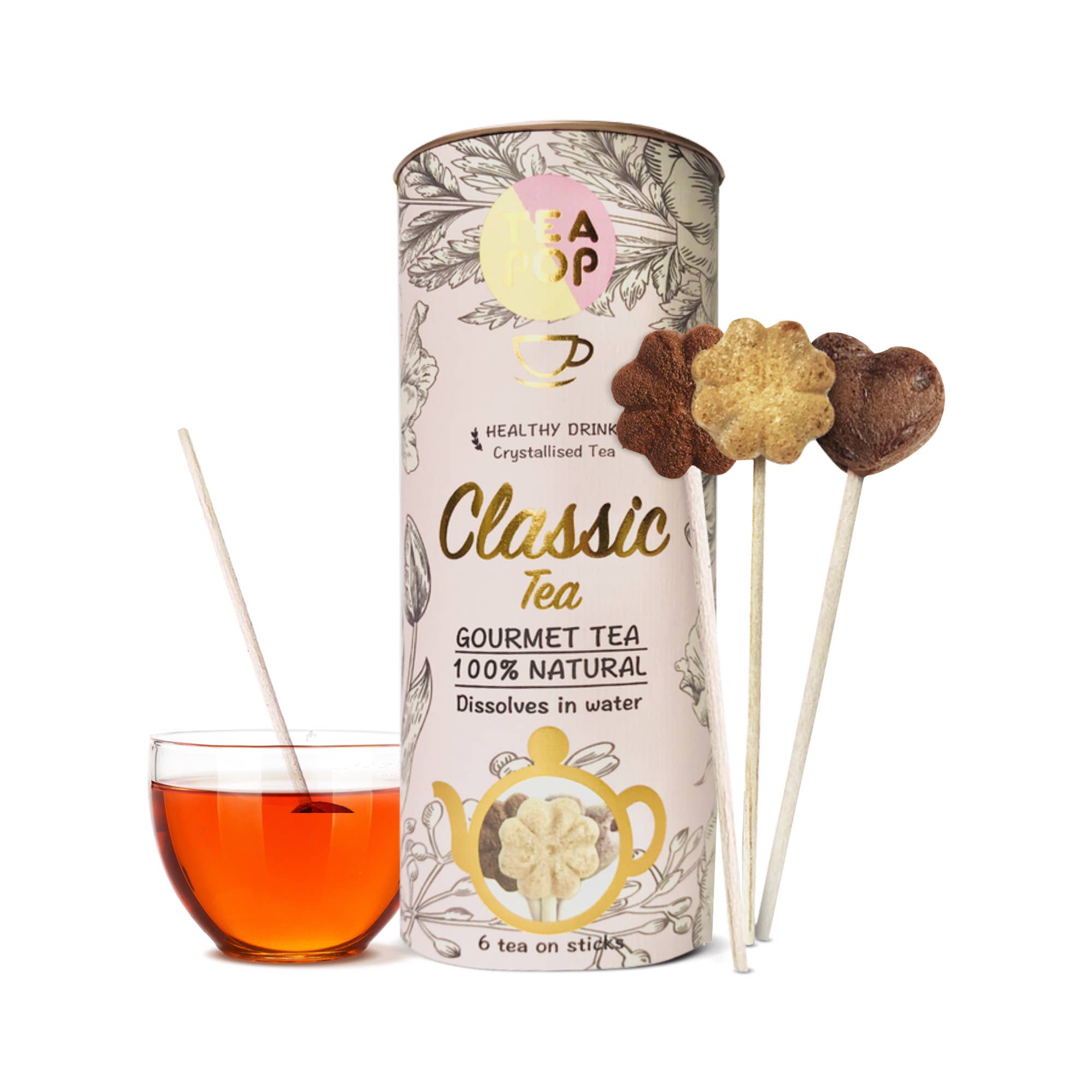 Thé classique sur bâtonnet – infusion gourmande 100 % naturelle cristallisée