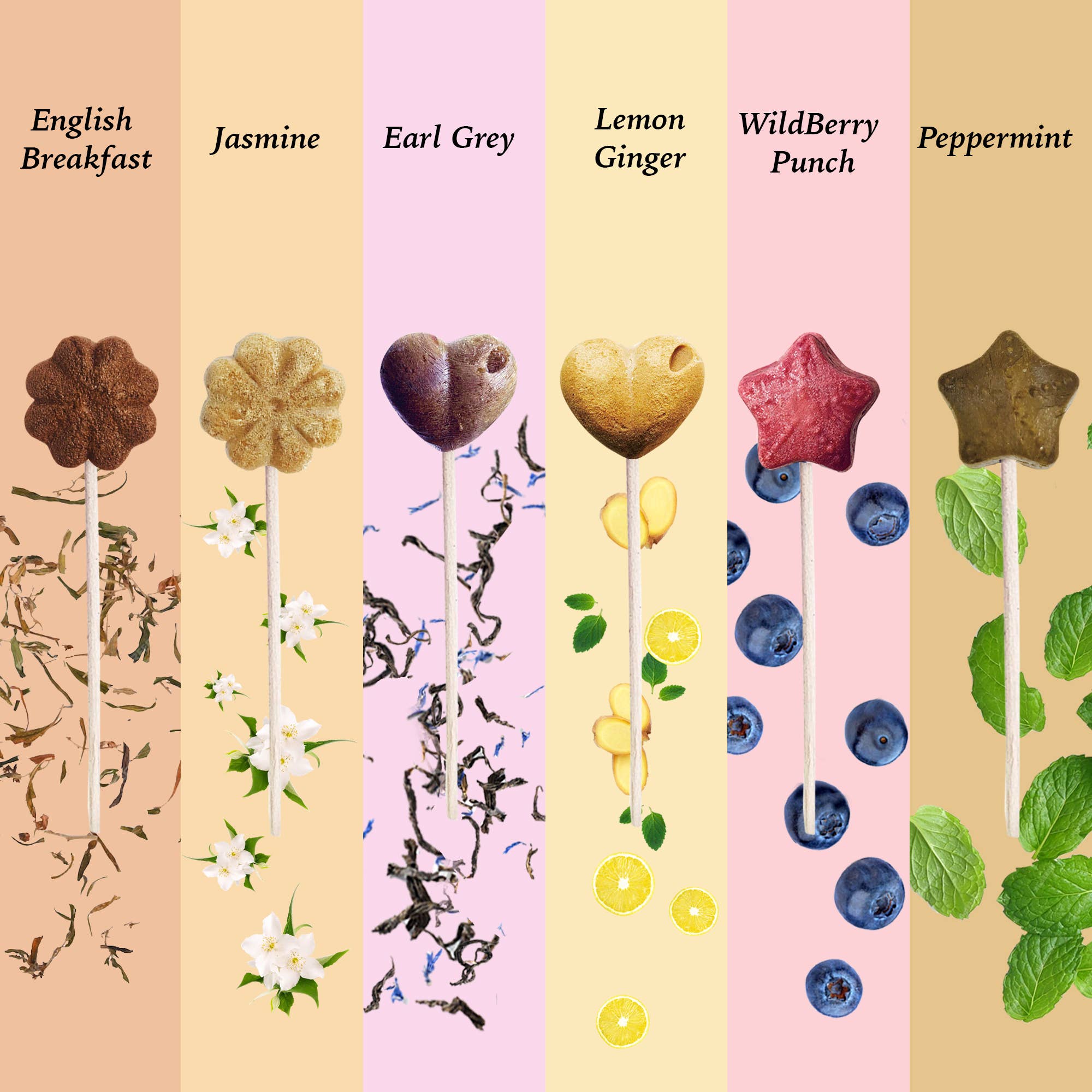 Coffret cadeau Tea-Pop élégant avec 18 Bâtonnets